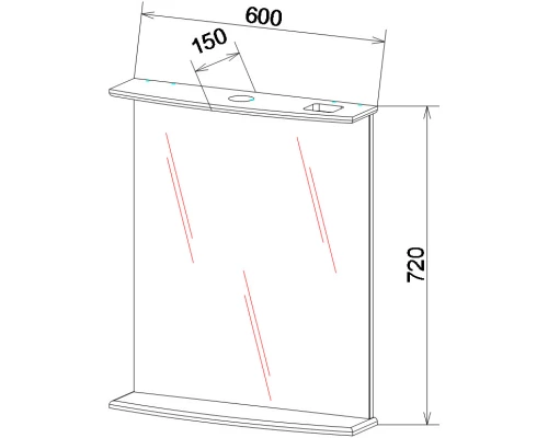 Зеркало 60x72 см белый матовый Sanflor Софи C02654