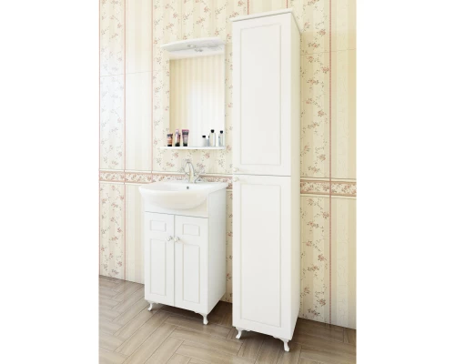 Пенал напольный белый матовый R Sanflor Софи C02648