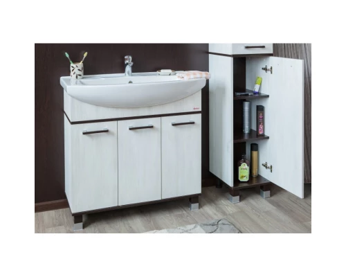 Пенал напольный венге/северное дерево светлое R Sanflor Толедо H0000001268