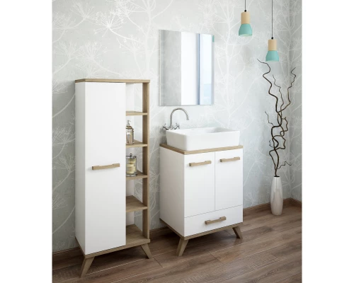 Зеркало 60x70 см белый матовый Sanflor Ингрид C0001914