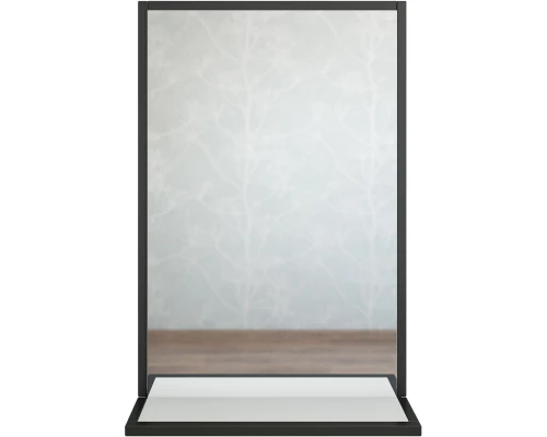 Зеркало 76,2x85 см белый матовый/черный Sanflor Норд C04607