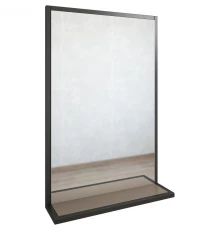 Зеркало 55,8x85 см тауп матовый/черный Sanflor Норд C08103