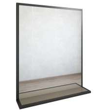 Зеркало 76,2x85 см тауп матовый/черный Sanflor Норд C08104