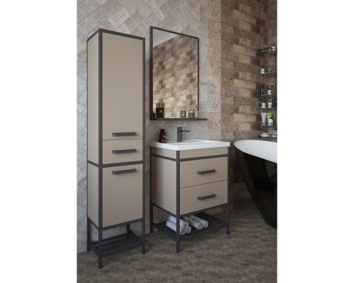 Тумба тауп матовый/черный 55,8 см Sanflor Норд C08106