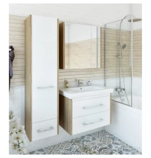 Комплект мебели швейцарский вяз/белый глянец 81 см Sanflor Ларго C0002123 + 4640021064733 + H0000000043