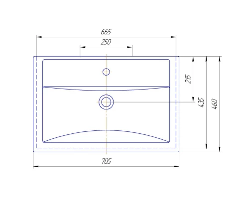 Тумба с раковиной швейцарский вяз/белый глянец 70,5 см Sanflor Ларго C0002122 + 4620008197746