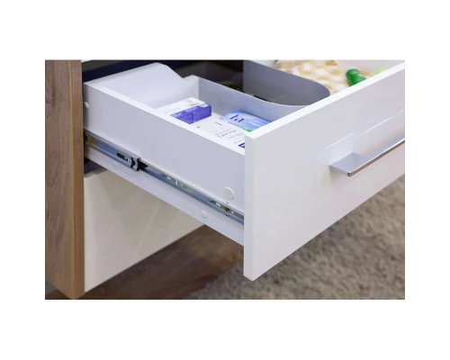 Тумба с раковиной швейцарский вяз/белый глянец 60,5 см Sanflor Ларго C0002121 + 4640021060773