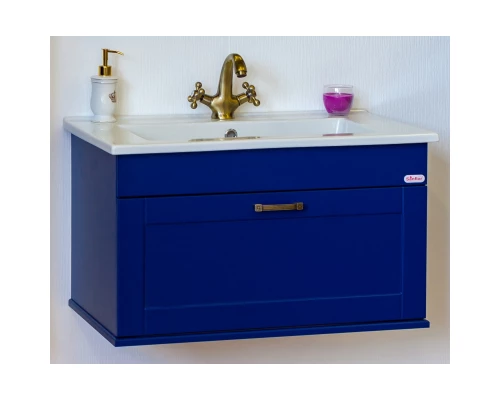 Тумба с раковиной индиго матовый 75 см Sanflor Ванесса C000005881 + 4640021062210