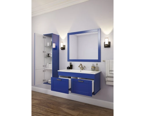 Тумба с раковиной индиго матовый 106,5 см Sanflor Ванесса C0002144 + 4640021064740