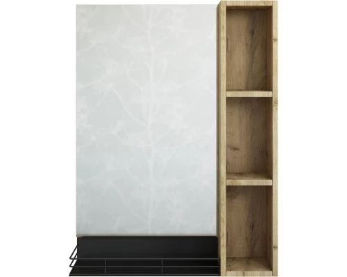 Комплект мебели дуб крафт золотой/черный матовый 60,5 см Sanflor Ванесса C16294 + UM-MOD60SL/1 + C16295