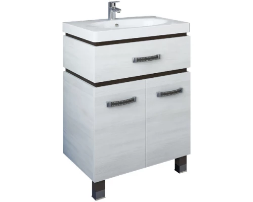 Тумба с раковиной венге/северное дерево светлое 70 см Sanflor Техас H0000001230 + UM-COM70/1