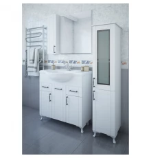 Комплект мебели белый матовый 87,5 см Sanflor Глория C000005710 + 1.WH11.0.265 + C000005758