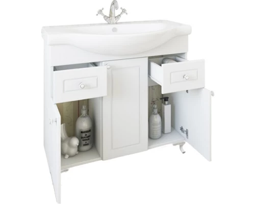 Комплект мебели белый матовый 76 см Sanflor Софи C02643 + 4620008197371 + C02655