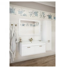 Комплект мебели белый матовый 106,5 см Sanflor Ванесса C0002143 + 4640021064740 + C0001121