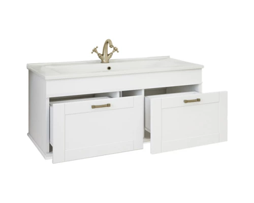 Комплект мебели белый матовый 106,5 см Sanflor Ванесса C0002143 + 4640021064740 + C0001121