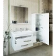 Тумба с раковиной белый глянец 80 см Sanflor Одри H0000001103 + 1.WH30.2.084