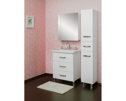 Комплект мебели белый глянец 70,5 см Sanflor Анкона C0000002170 + 4620008197746 + C0000002057