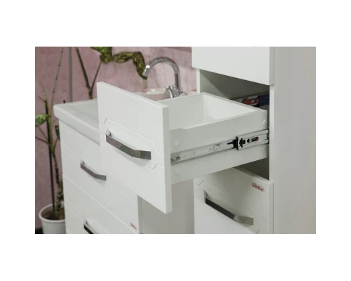 Комплект мебели белый глянец 60,5 см Sanflor Анкона C0000002004 + 4640021060773 + C0000002155