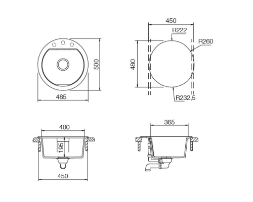 Кухонная мойка Schock Calypso 45 пуро 700783