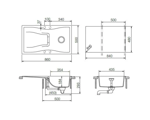 Кухонная мойка Schock Waterfall 45D аворио 700718F