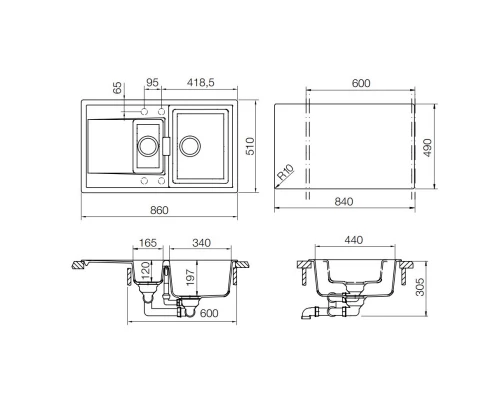 Кухонная мойка Schock Eton 60D пуро 700699