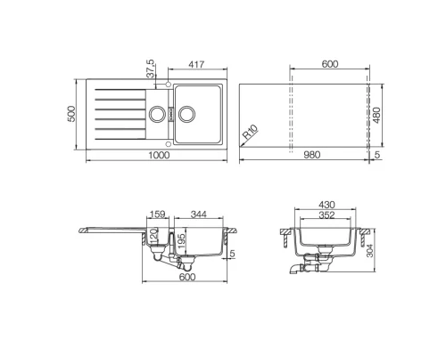 Кухонная мойка Schock Signus 60D бронза 700064
