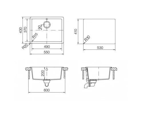 Кухонная мойка Schock Soho 60 магма 700497