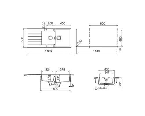 Кухонная мойка Schock Signus 80D поларис 700069