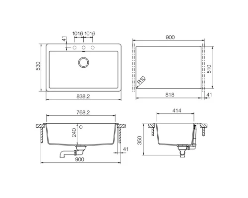 Кухонная мойка Schock Montano 90 поларис 700542