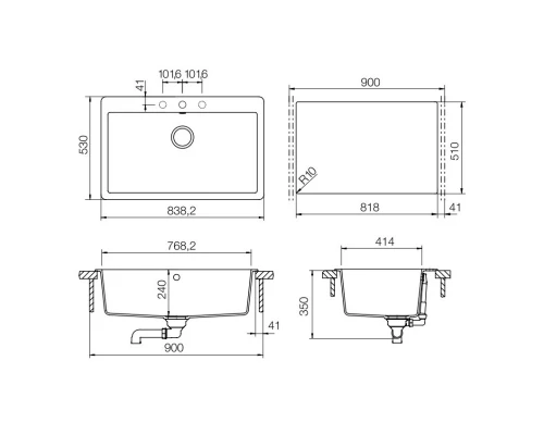 Кухонная мойка Schock Montano 90 аворио 700544