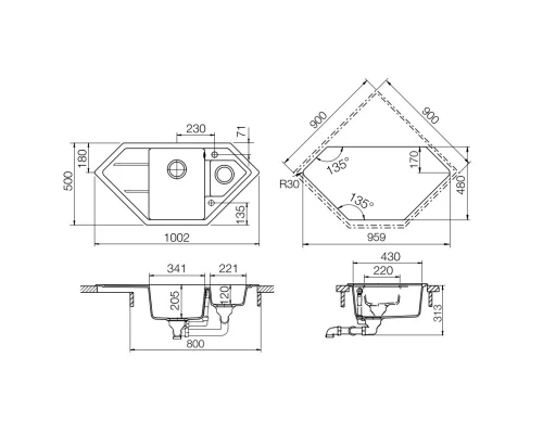 Кухонная мойка Schock Signus 90C бронза 700046N
