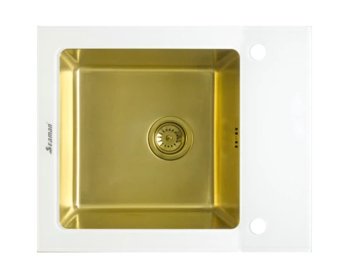 Кухонная мойка Seaman Eco Glass SMG-610W-Gold.B