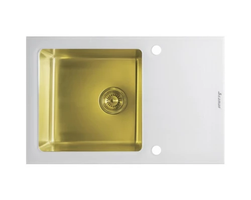 Кухонная мойка Seaman Eco Glass SMG-780W-Gold.B