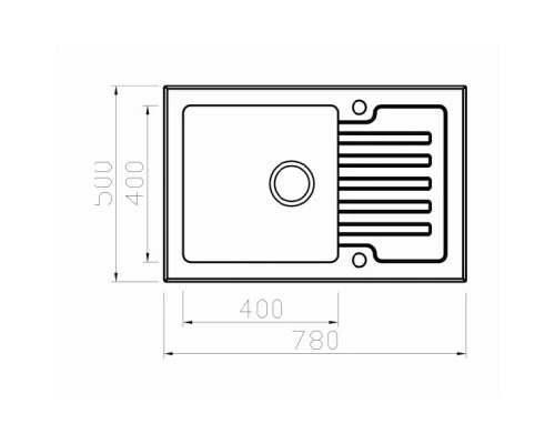 Кухонная мойка Seaman Eco Glass SMG-780W-Gold.B