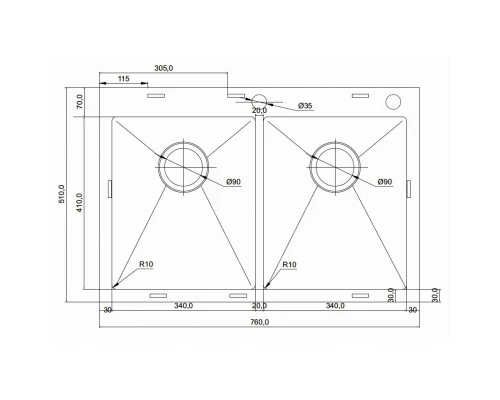 Кухонная мойка Seaman Eco Marino SMB-7651DS.B