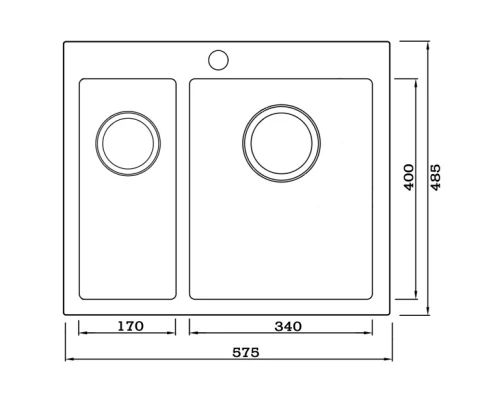 Кухонная мойка Seaman Eco Marino SMV-575DL.A