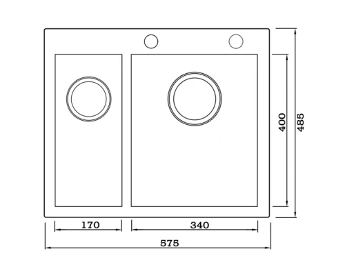 Кухонная мойка Seaman Eco Marino SMV-Z-575DL.B