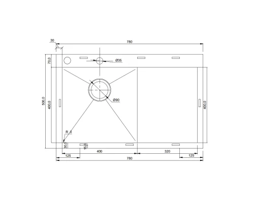 Кухонная мойка Seaman Eco Marino SMV-Z-780R.B