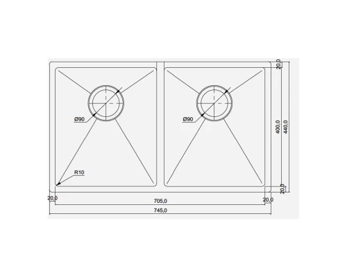 Кухонная мойка Seaman Eco Marino SME-745D.A