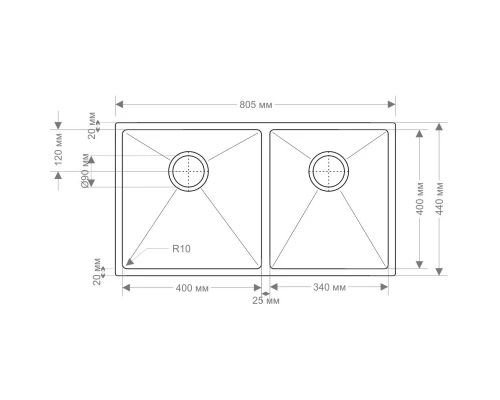 Кухонная мойка Seaman Eco Marino SME-805DR.A