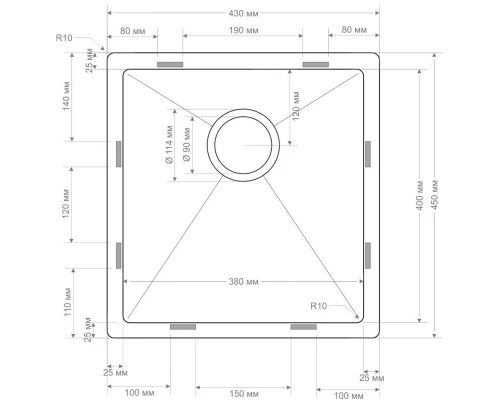 Кухонная мойка Seaman Eco Bremen SBO-4345.A