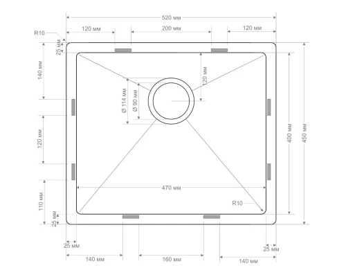 Кухонная мойка Seaman Eco Bremen SBO-5245.A