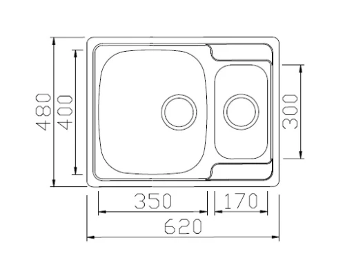 Кухонная мойка Seaman Eco Wien SWT-6248B.A