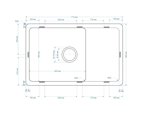 Кухонная мойка Seaman Natural Genova SMC-7146U-Antique.A