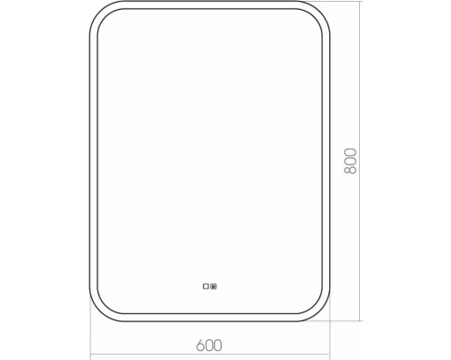 Зеркало 60x80 см Silver Mirrors Stiv LED-00002405