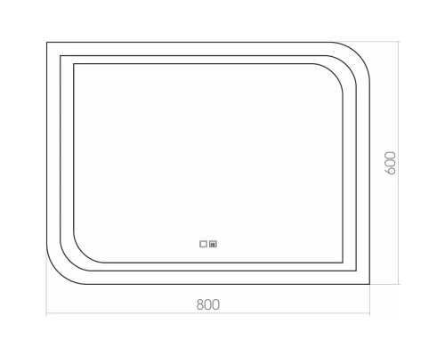 Зеркало 80x60 см Silver Mirrors Persey FP-00001763