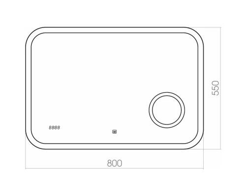 Зеркало 80x55 см Silver Mirrors Elsa LED-00002268