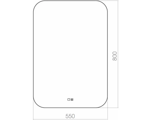 Зеркало 55x80 см Silver Mirrors Pallada LED-00002272