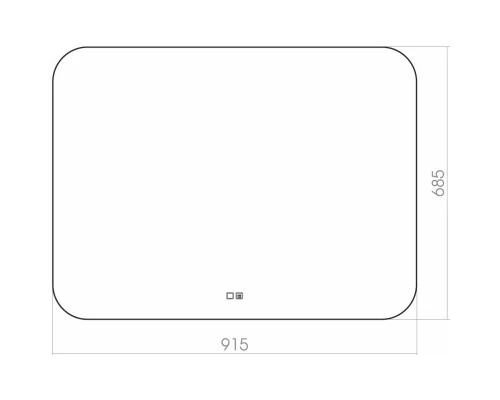 Зеркало 91,5x68,5 см Silver Mirrors Pallada LED-00002342