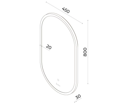 Зеркало 45x80 см Sintesi Tito SIN-SPEC-TITO-45